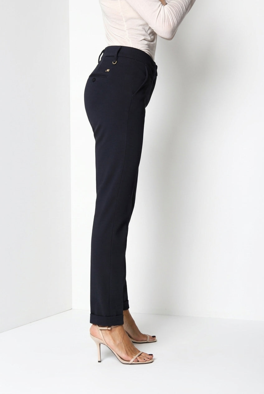 New York Slim women’s chino pants in technical jersey with slim fit ①