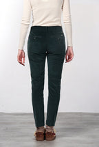 New York Slim pantalon chino femme en velours à grosses côtes slim fit ①