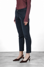New York Slim women’s chino trousers in wide-wale corduroy, slim fit ①