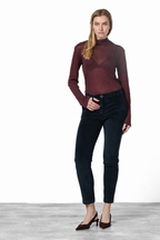 New York Slim women’s chino trousers in wide-wale corduroy, slim fit ①