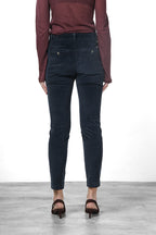 New York Slim women’s chino trousers in wide-wale corduroy, slim fit ①