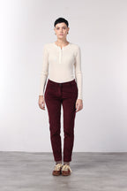 New York Slim Damen-Chinohose aus Breitcord, Slim Fit ①
