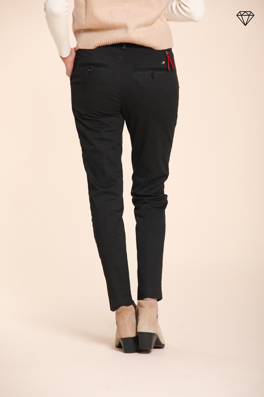 Foto 3 New York Slim pantalone chino donna in raso slim fit ①