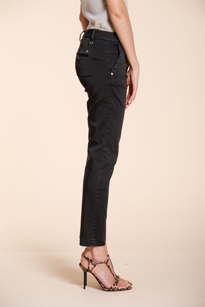 New York Slim women's chino pants in stretch satin slim fit ①