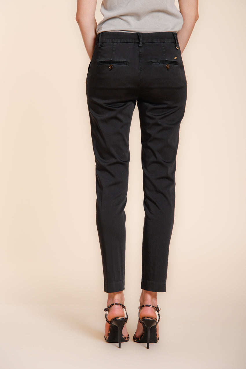 New York Slim women's chino pants in stretch satin slim fit ①