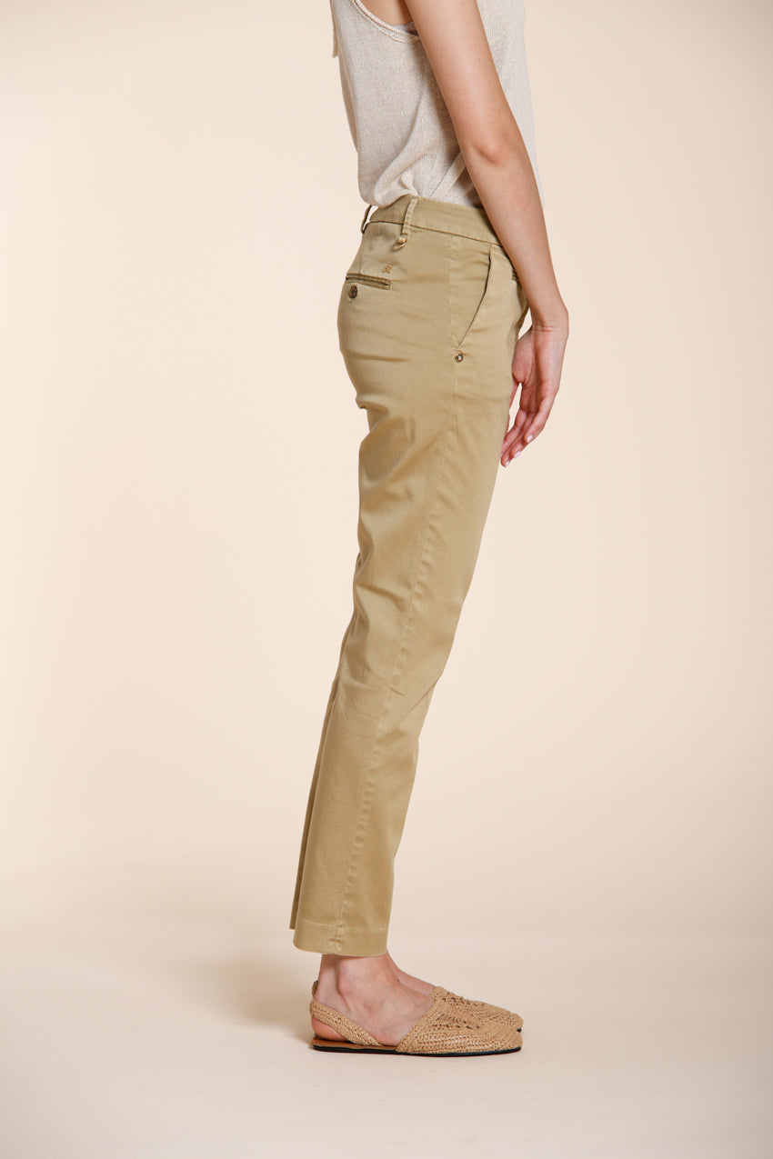 New York Slim pantalon chino femme en satin stretch slim fit ①