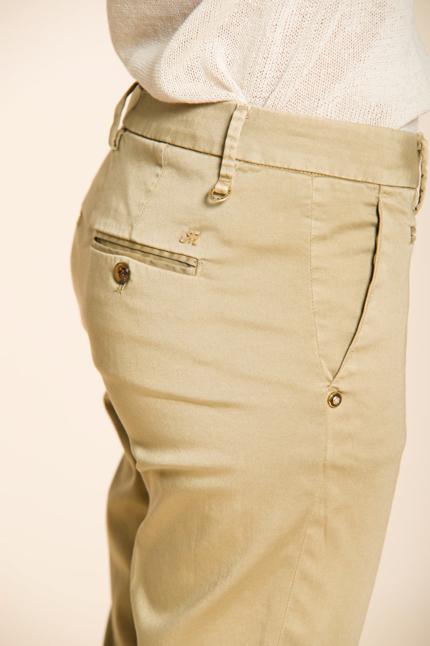 New York Slim pantalon chino femme en satin stretch slim fit ①