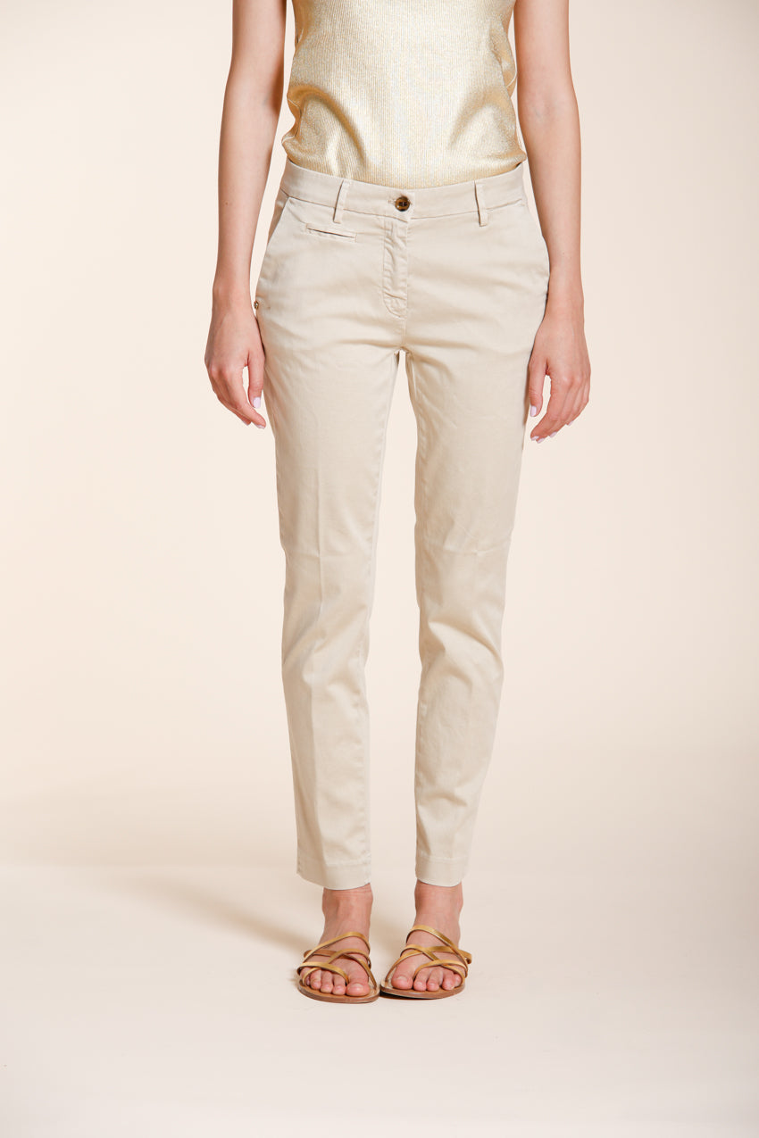 New York Slim pantalon chino femme en satin stretch slim fit ①