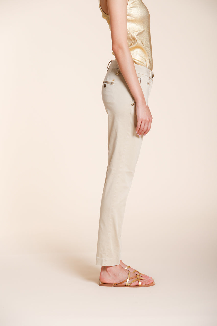 New York Slim pantalon chino femme en satin stretch slim fit ①