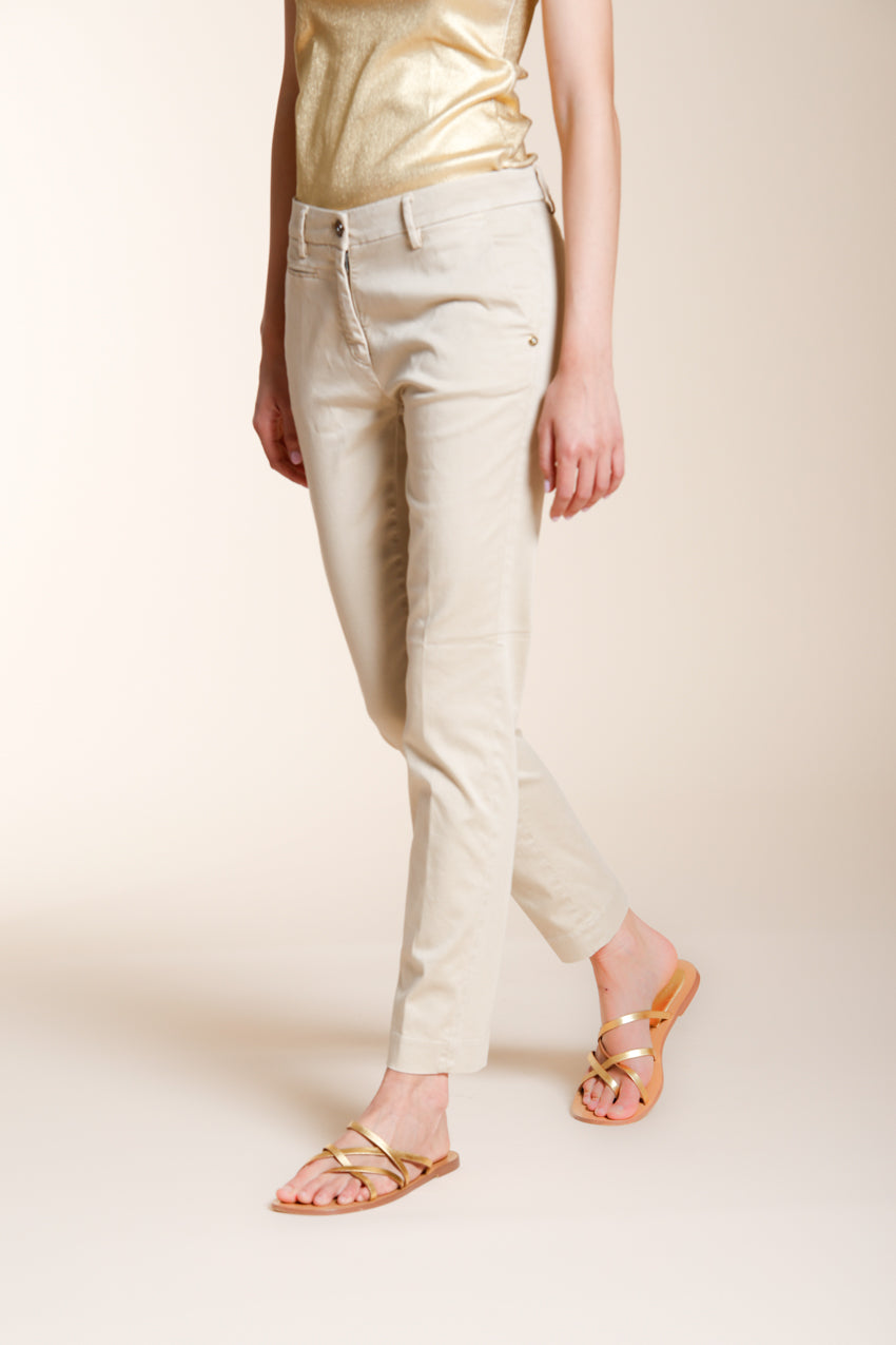 New York Slim pantalon chino femme en satin stretch slim fit ①