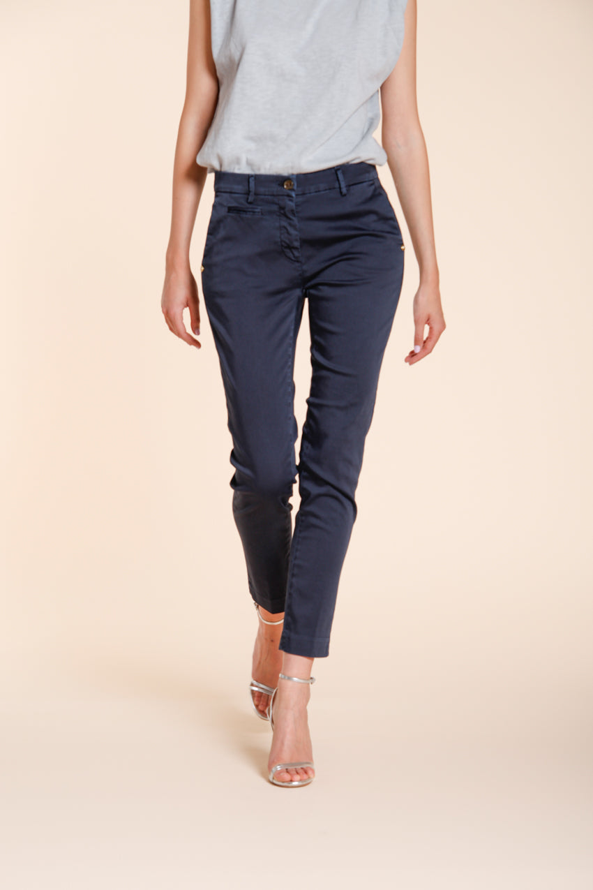 New York Slim pantalon chino femme en satin stretch slim fit ①