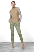 New York Slim pantalone chino donna in raso slim fit ①