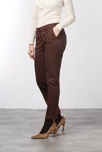 New York Slim pantalone chino donna in raso slim fit ①
