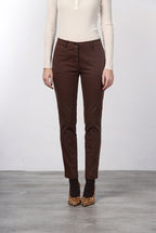 New York Slim pantalone chino donna in raso slim fit ①