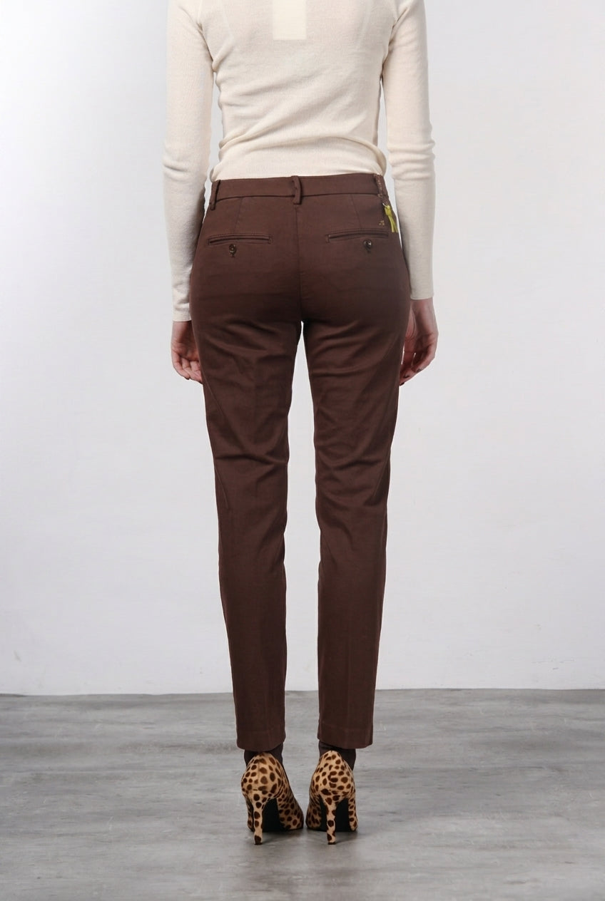 New York Slim pantalone chino donna in raso slim fit ①