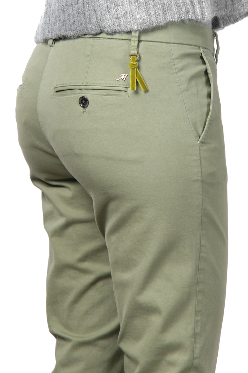 New York Slim pantalone chino donna in raso slim fit ①