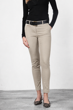 New York Slim pantalone chino donna in raso slim fit ①