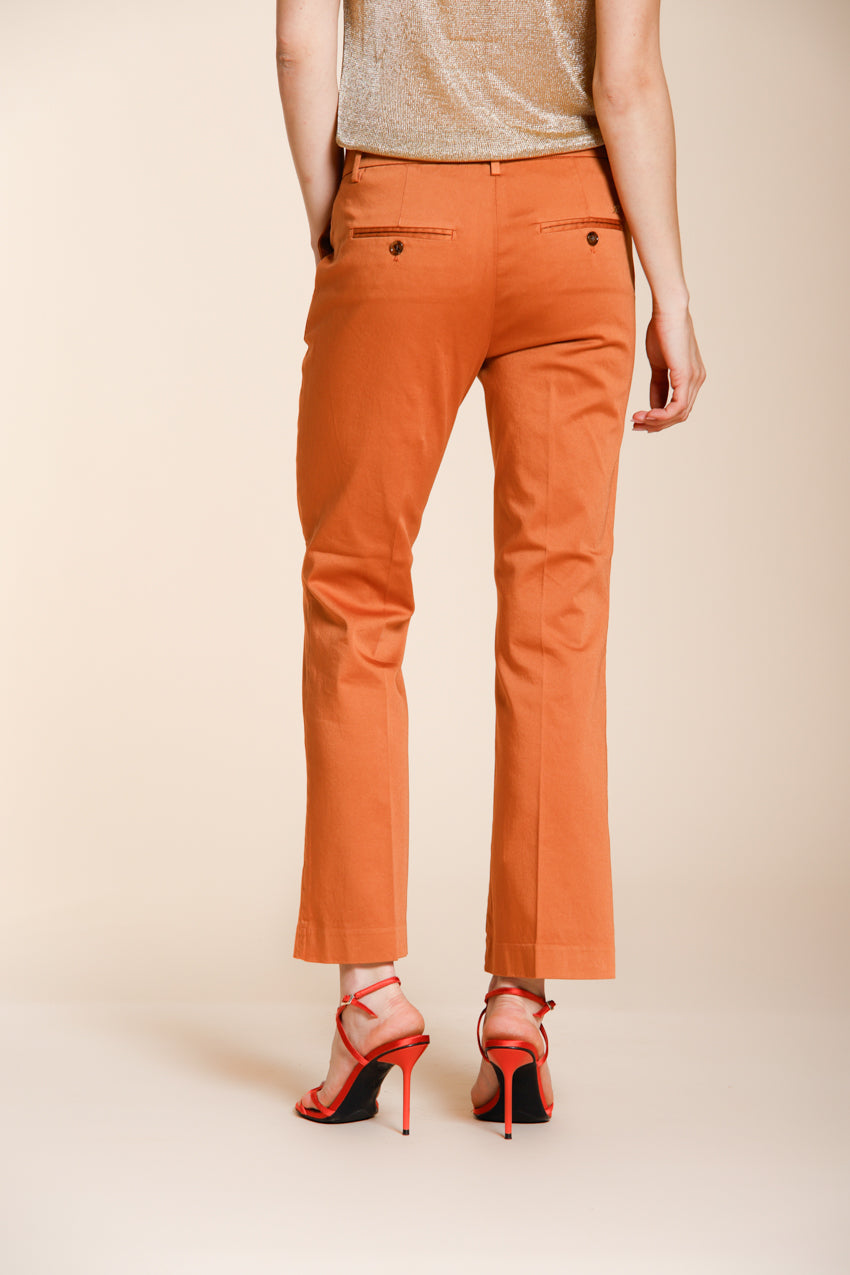 New York Trumpet women's chino pants in stretch satin slim fit