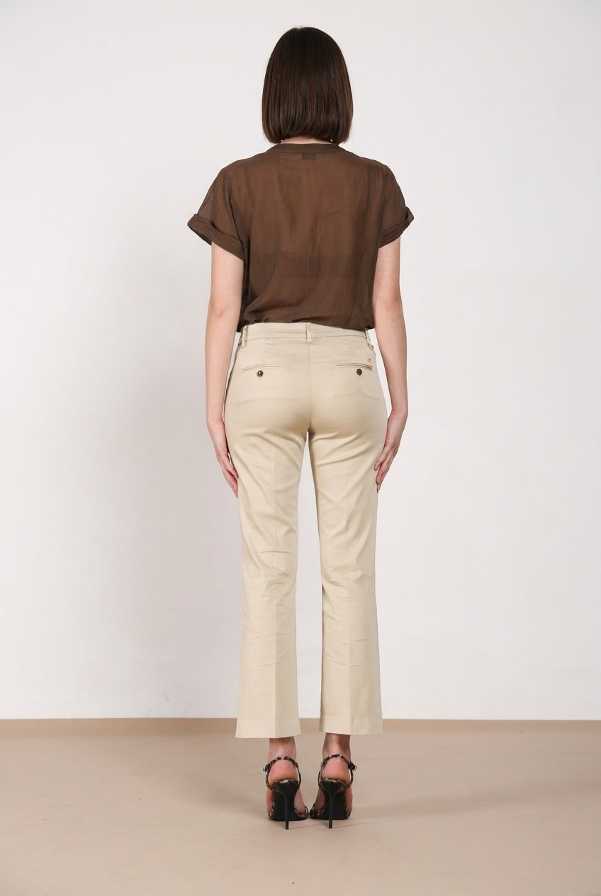 New York Trumpet pantalone chino donna in raso stretch slim fit