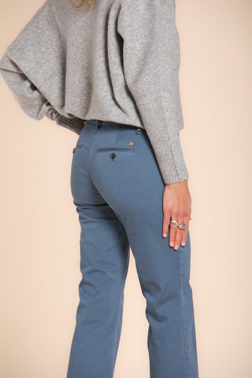 New York Trumpet Damen-Chinohose aus Gabardine Slim Fit