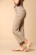 New York Trumpet Pantalon chino femme en piqué avec imprimé slim fit