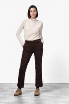 New York Trumpet pantalone chino donna in gabardina slim fit ①