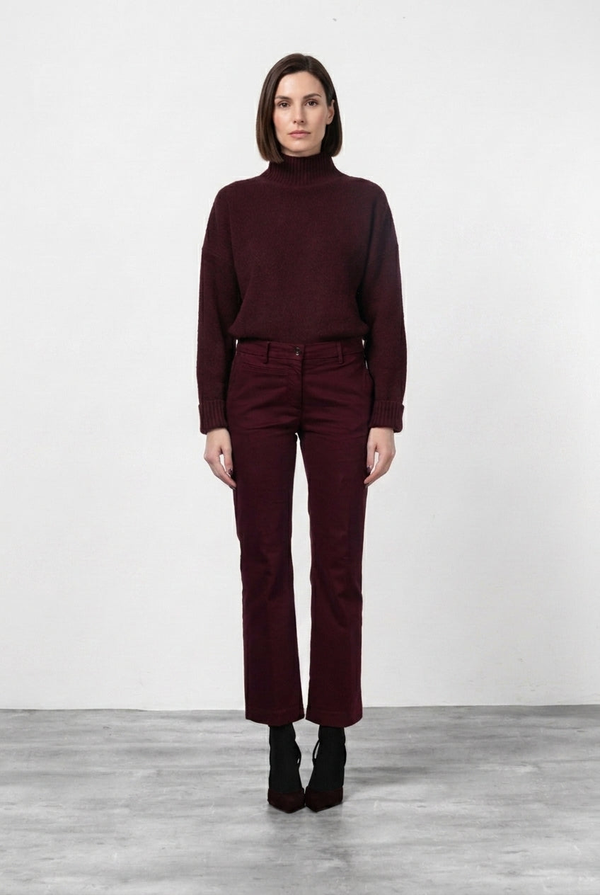 New York Trumpet Chinohose für Damen aus Gabardine mit slim fit ①