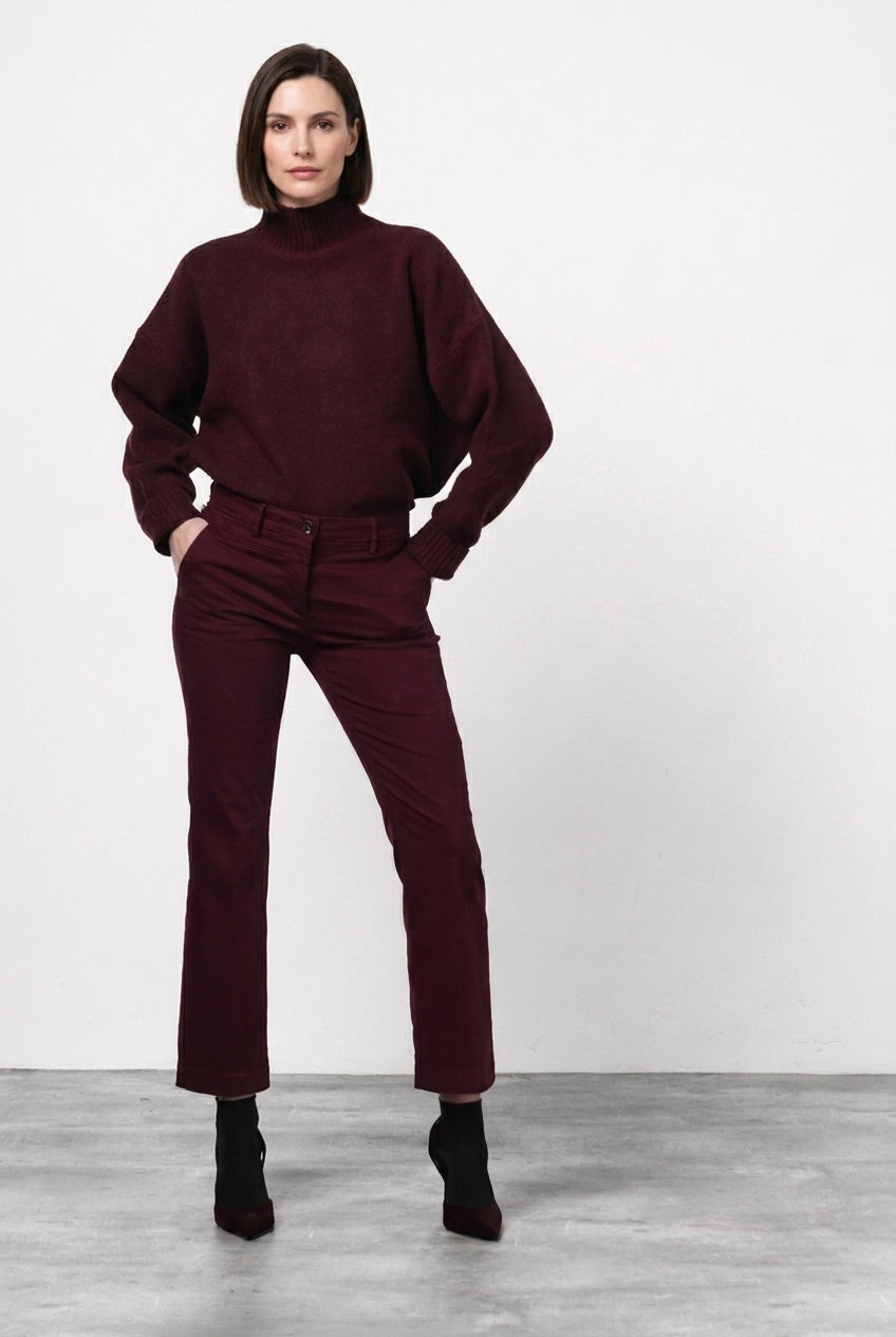 New York Trumpet Chinohose für Damen aus Gabardine mit slim fit ①
