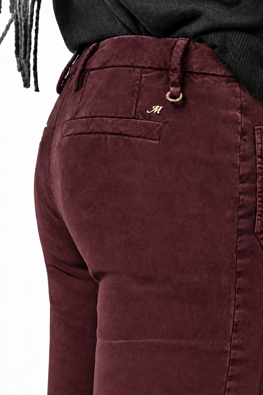 New York Flare pantalon chino femme en velours 1000 raies slim fit