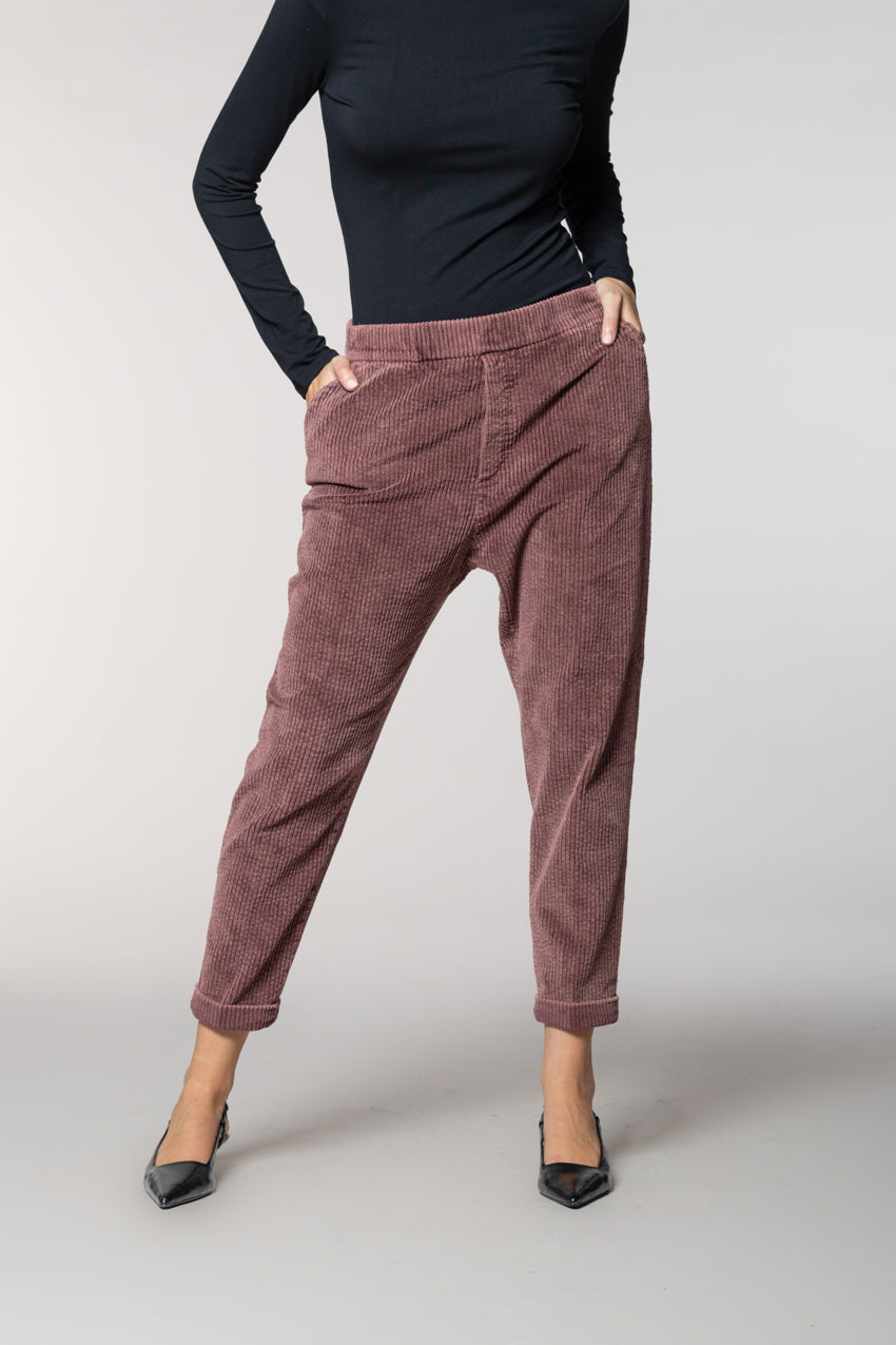 Malibu Jogger City pantalon chino femme en velours côtelé relaxed fit