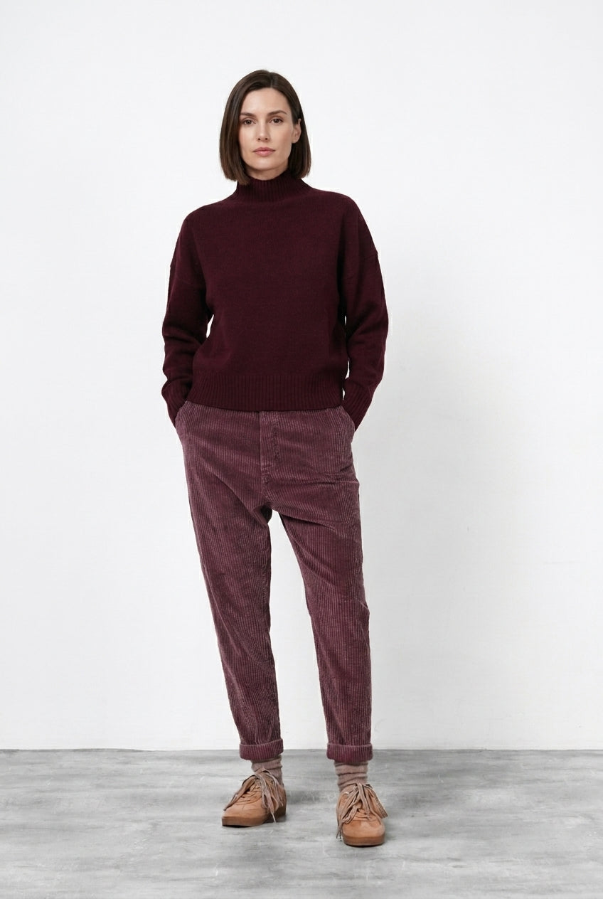 Malibu Jogger City pantalon chino femme en velours à grosses côtes relaxed fit