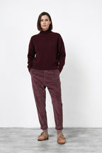 Malibu Jogger City pantalon chino femme en velours à grosses côtes relaxed fit
