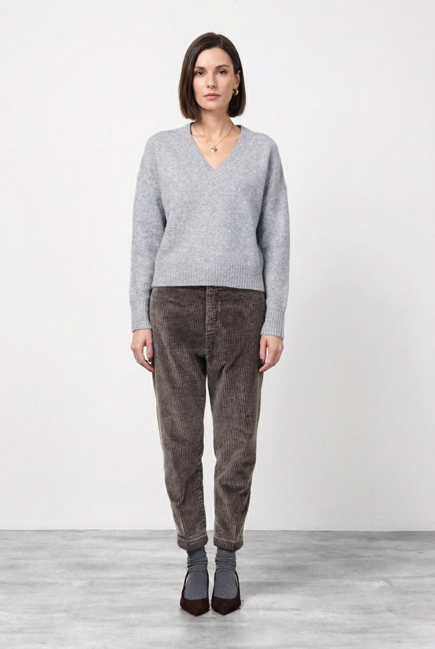 Malibu Jogger City pantalon chino femme en velours à grosses côtes relaxed fit
