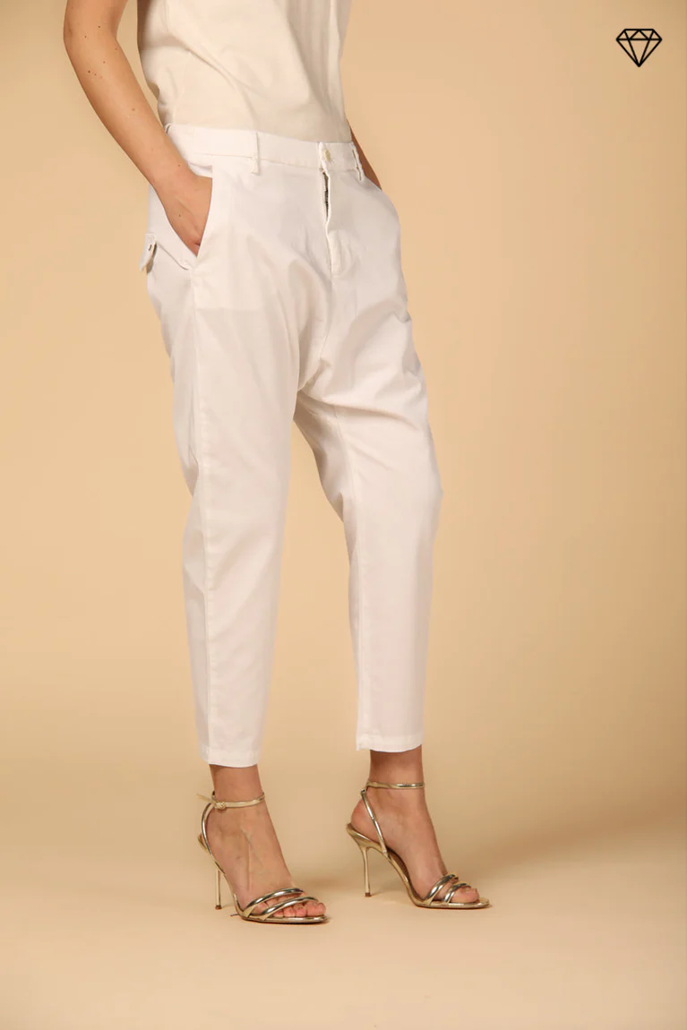 Malibu Jogger Pantalon Chino Femme en Gabardine Carrot Fit ①