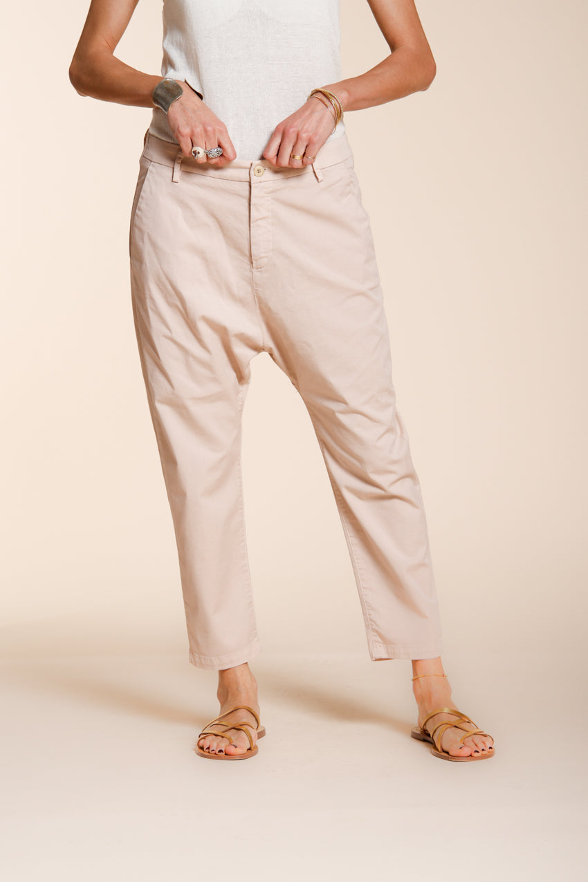 Malibu Jogger women's chino pants in gabardine carrot fit