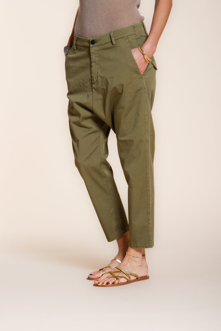 Malibu Jogger women's chino pants in gabardine carrot fit