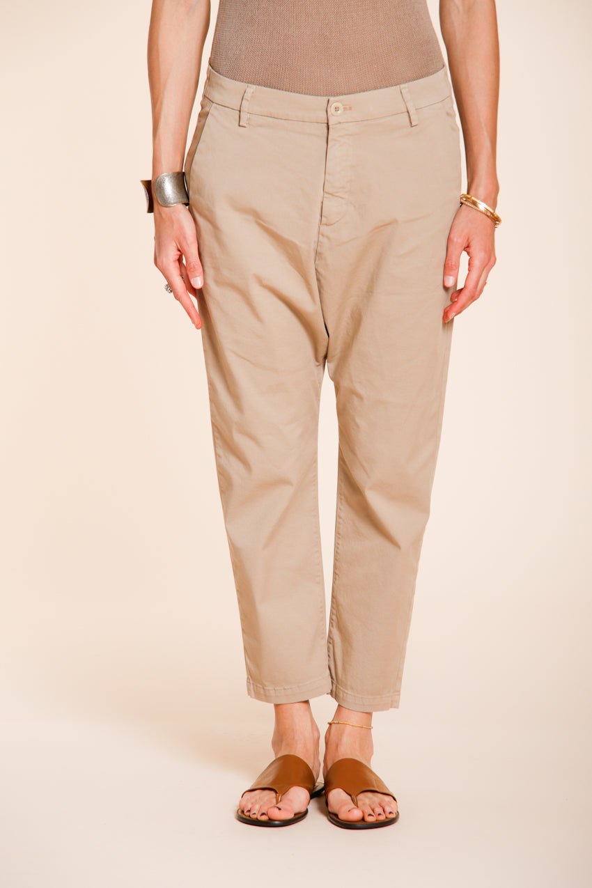 Malibu Jogger women's chino pants in gabardine carrot fit