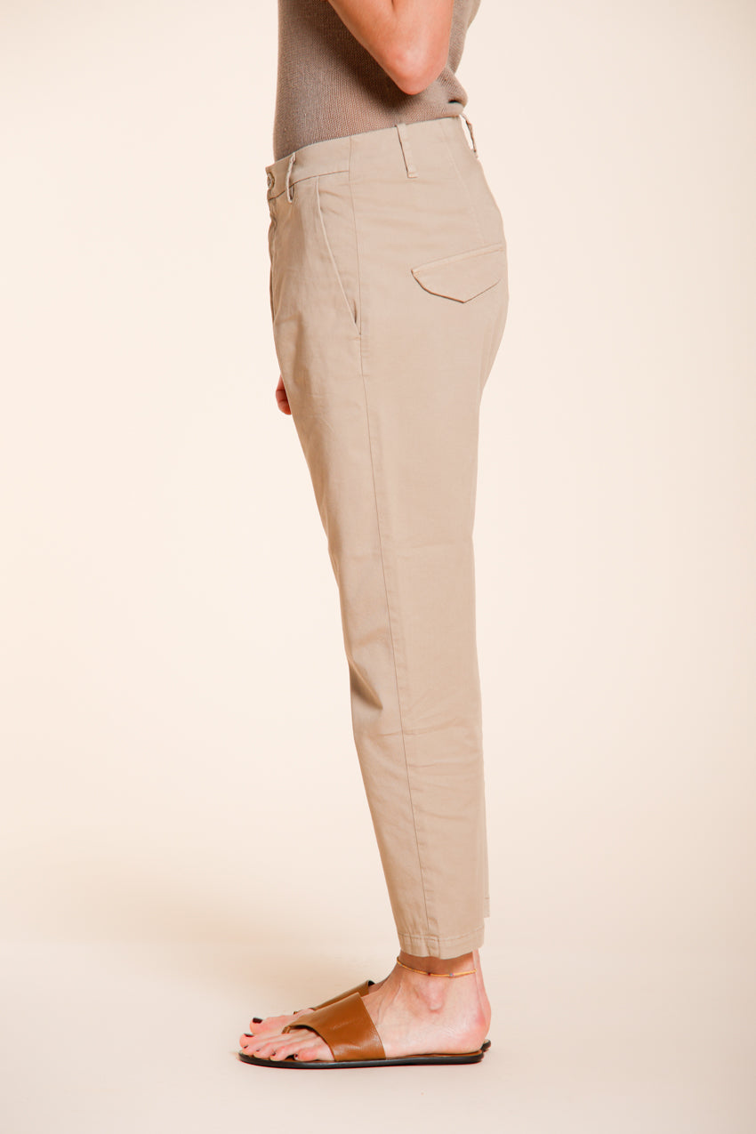 Malibu Jogger women's chino pants in gabardine carrot fit