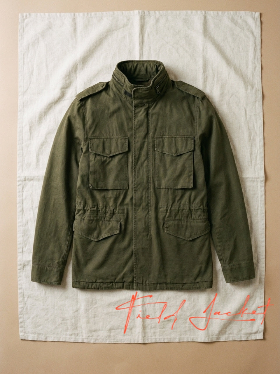 Field Jacket M74 men's jacket in oxford canvas ①