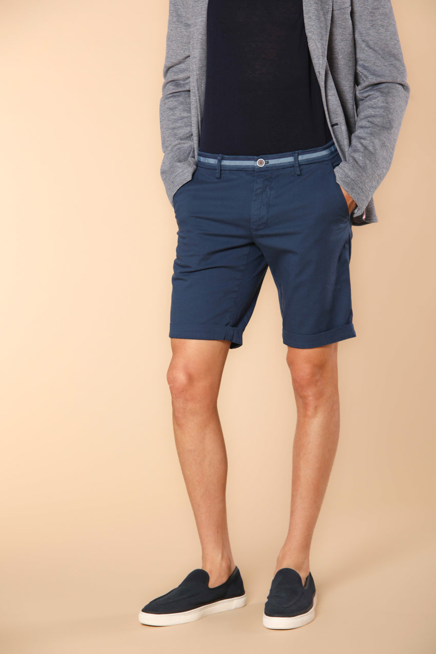 Torino Summer bermuda chino uomo in raso stretch slim fit