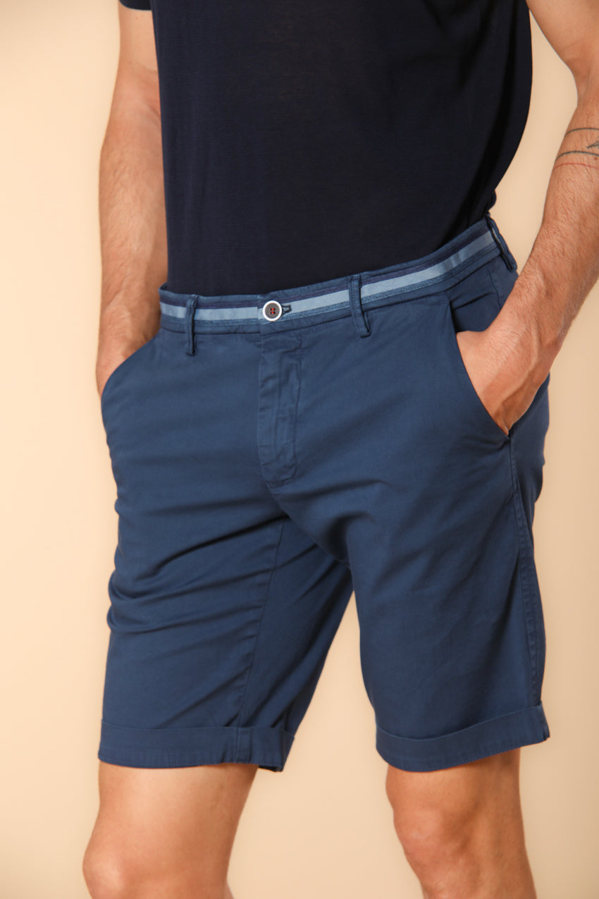 Torino Summer bermuda chino uomo in raso stretch slim fit