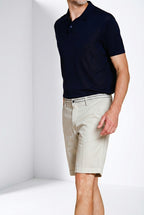 Torino Summer men's chino bermuda in stretch satin slim fit