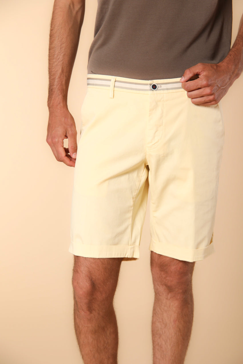 Torino Summer bermuda chino uomo in raso stretch slim fit