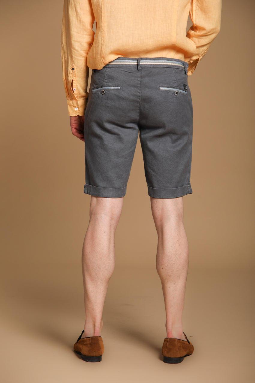 Torino Oxford Bermuda Chino Herren in Twill aus Leinen und Baumwolle Slim Fit