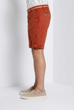 Torino Oxford bermuda chino homme en twill de lin et coton slim fit