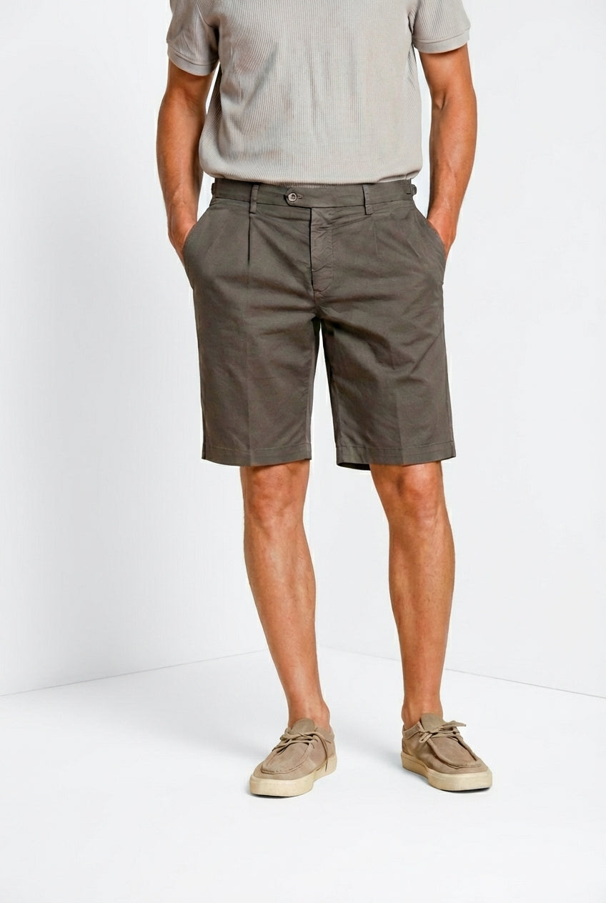 New York 2 Pinces bermuda chino homme en twill stretch regular fit