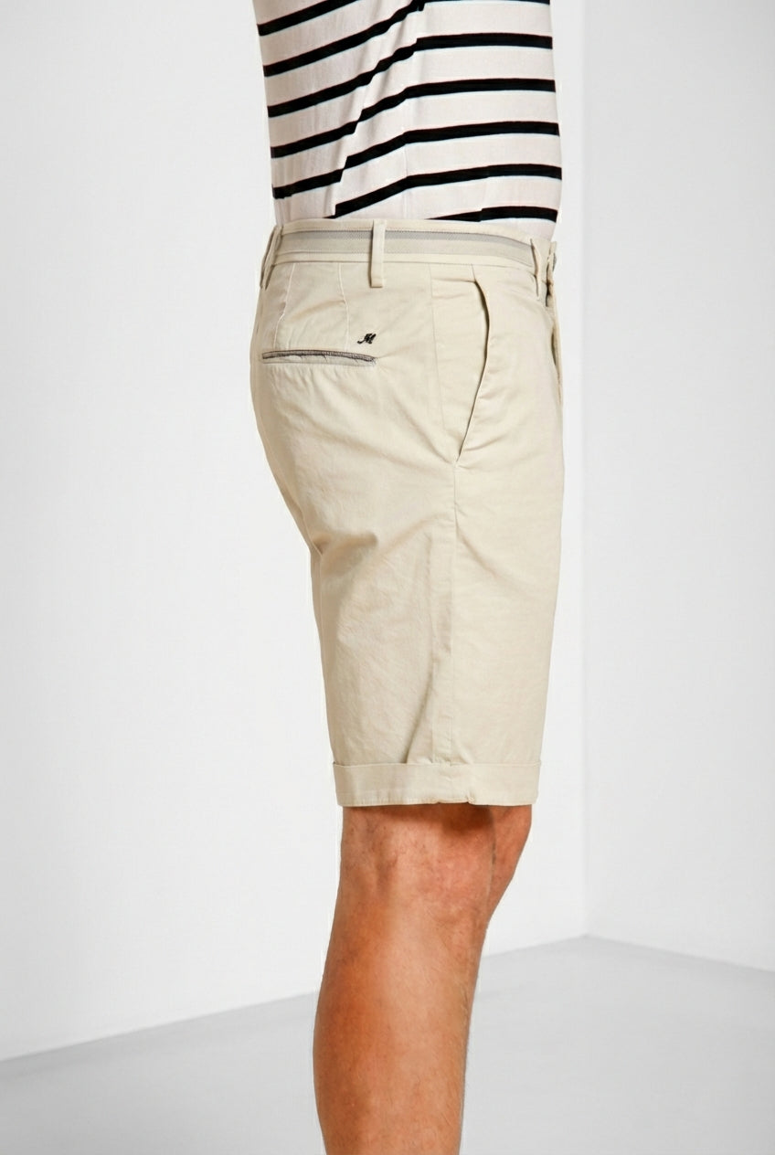 Torino City bermuda chino homme en gabardine stretch regular fit