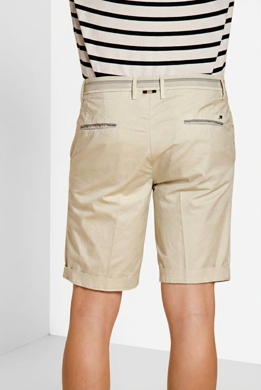 Torino City bermuda chino homme en gabardine stretch regular fit