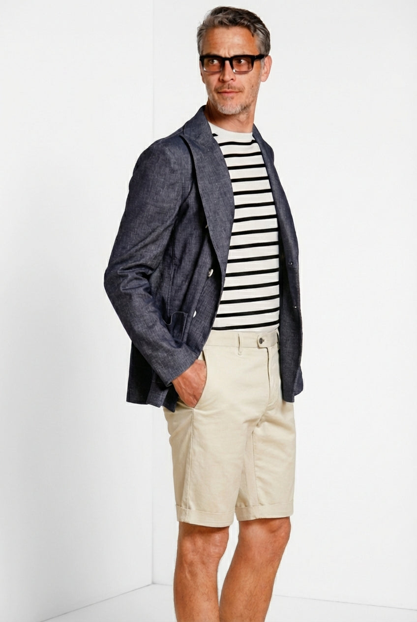 Torino City bermuda chino homme en gabardine stretch regular fit