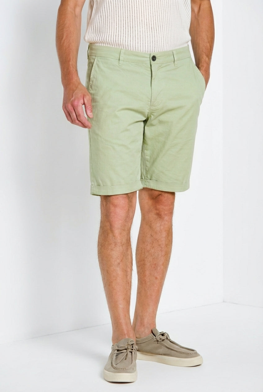 London bermuda chino uomo in gabardina stretch regular fit ①